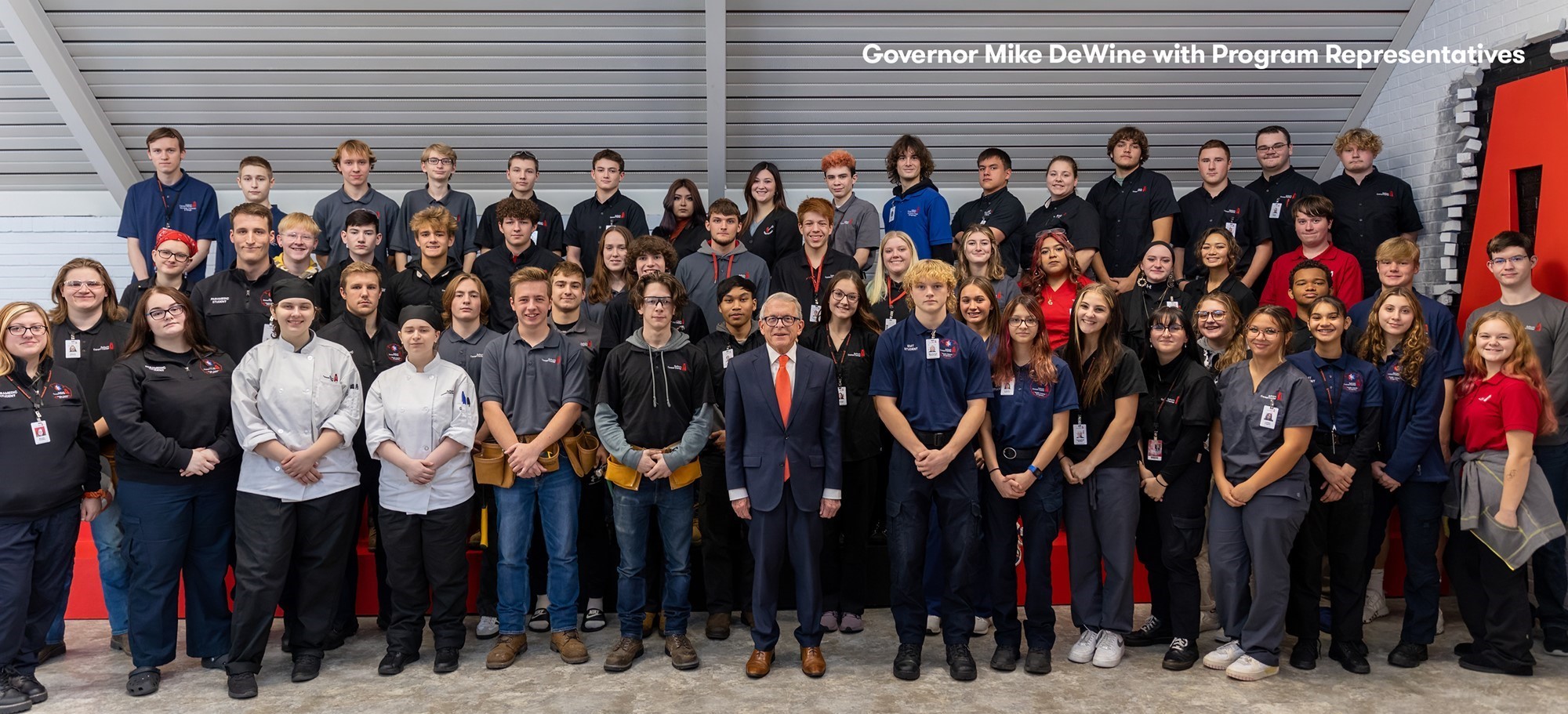 Governor DeWine with students