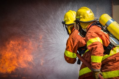 firefighters fighting a fire