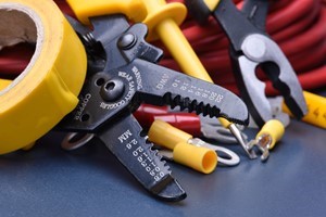 electrical tools laying on a surface